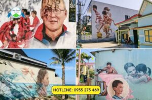 Làng Bích Họa Tam Thanh Đà Nẵng với các bức tranh tường đầy màu sắc