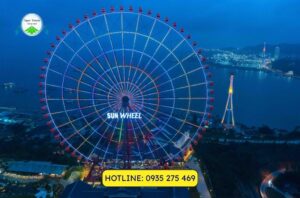 Vòng Quay Mặt Trời Sun Wheel Đà Nẵng rực rỡ ánh đèn ban đêm